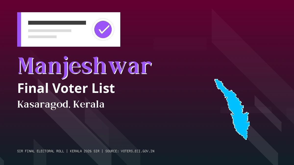 Manjeshwar Final Voter List Kerala