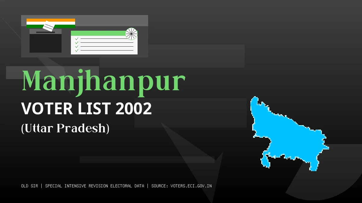 Manjhanpur Voter List 2002 PDF Download Uttar Pradesh