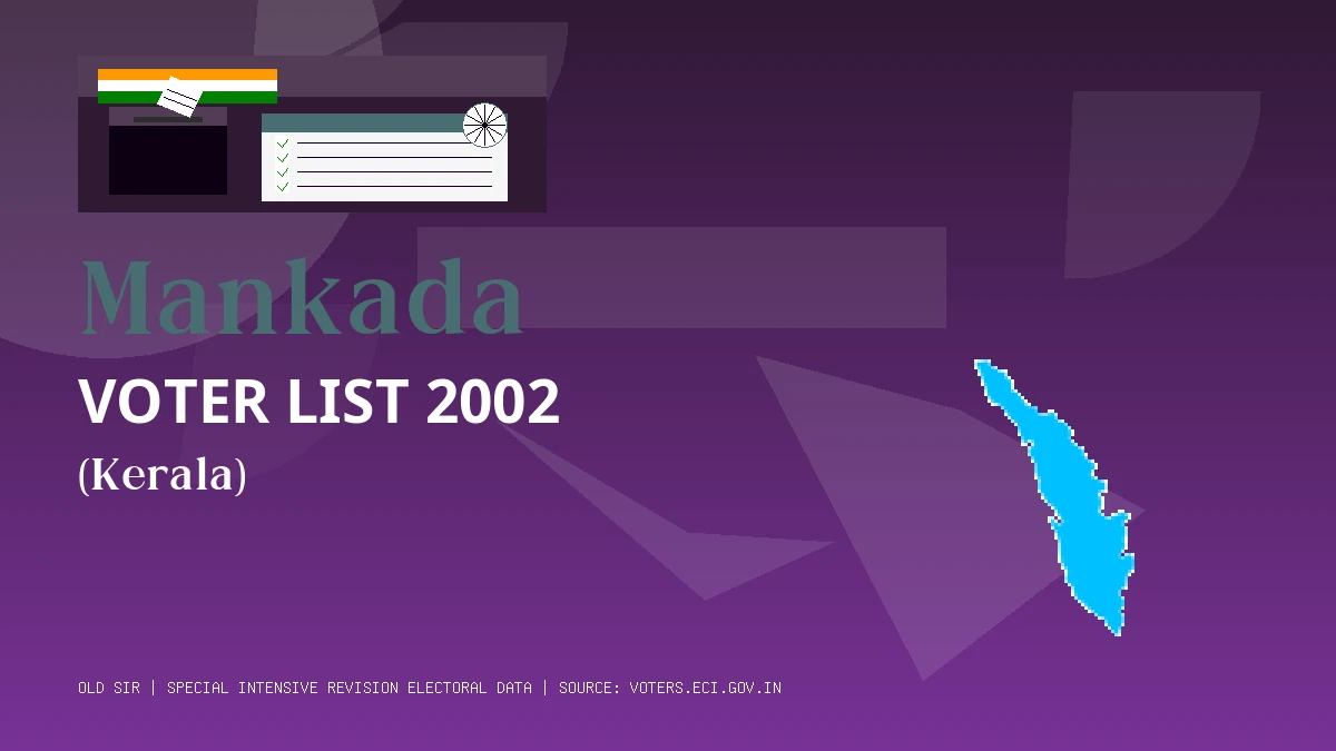 Mankada Voter List 2002 PDF Download Kerala