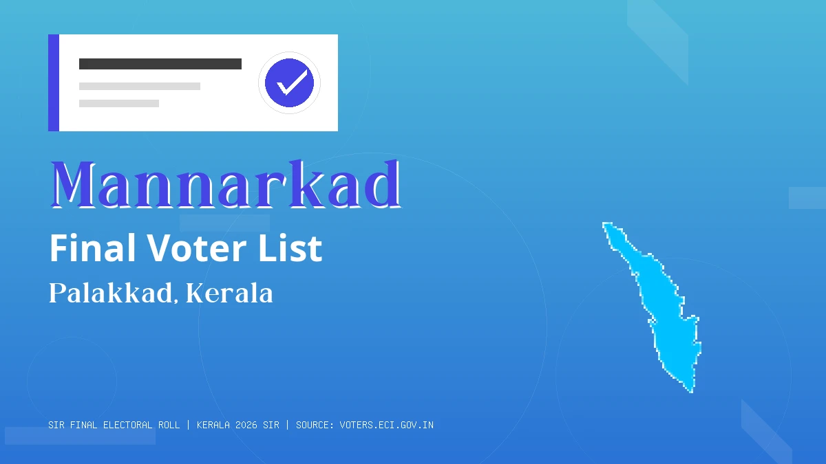 Mannarkad Final Voter List Kerala