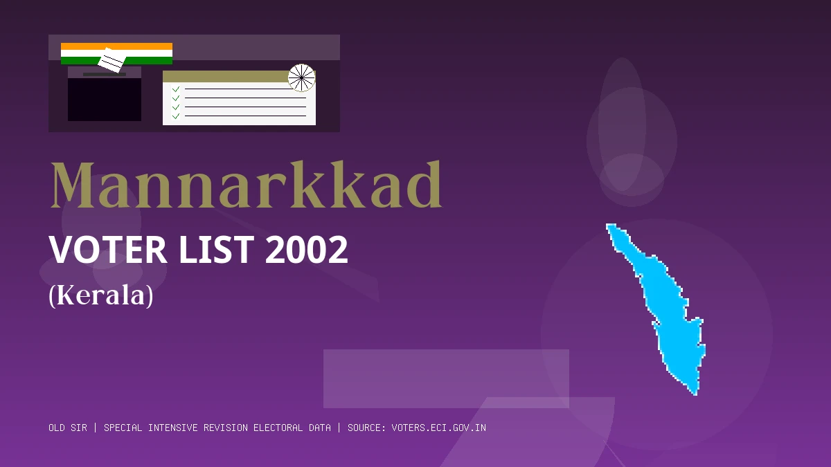 Mannarkkad Voter List 2002 PDF Download Kerala