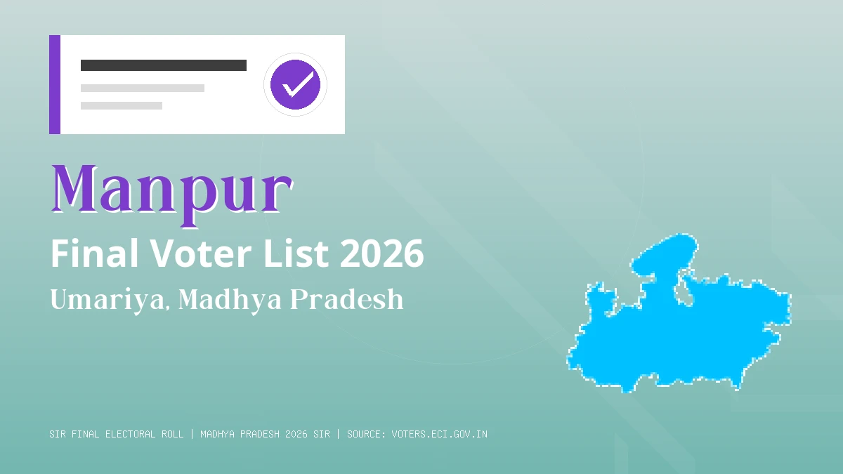 Manpur Final Voter List 2026 Madhya Pradesh