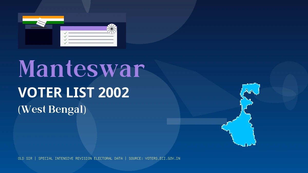 Manteswar Voter List 2002 PDF Download West Bengal