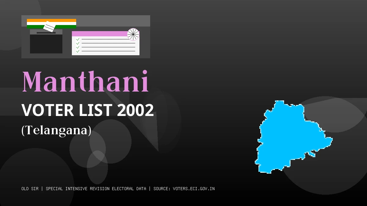 Manthani Voter List 2002 PDF Download Telangana