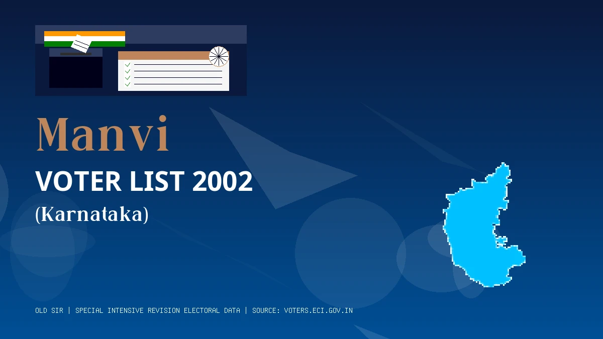 Manvi Voter List 2002 PDF Download Karnataka