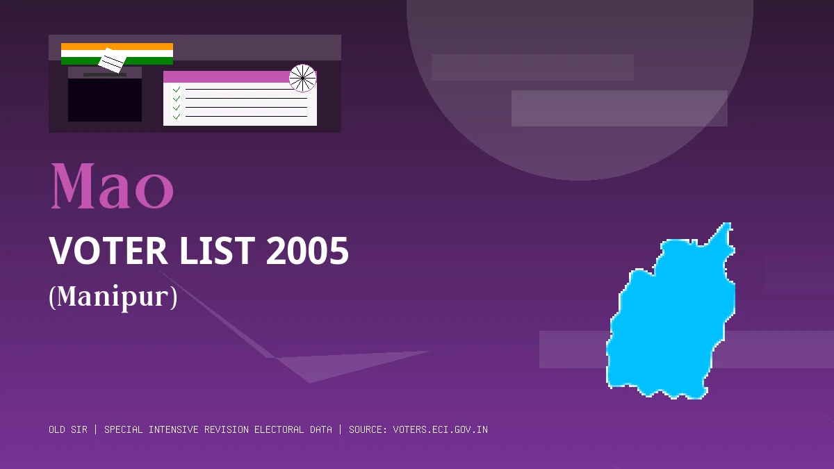 Mao Voter List 2005 PDF Download Manipur