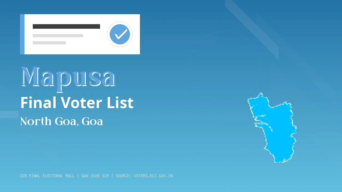 Mapusa Final Voter List Goa