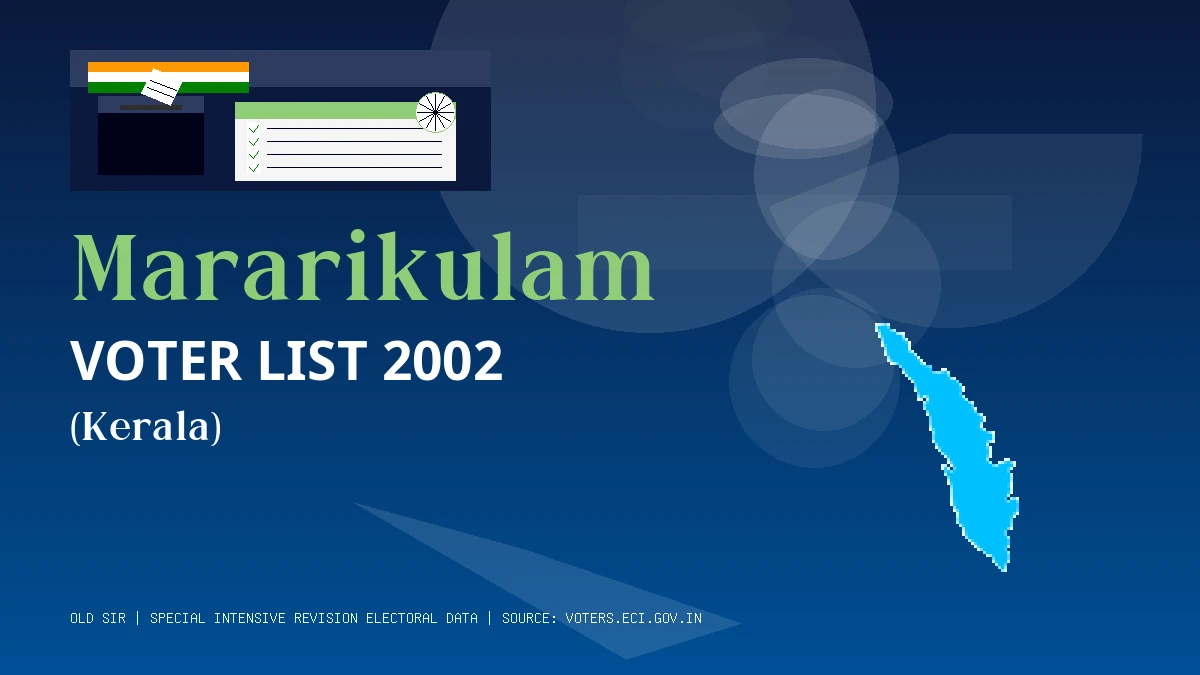 Mararikulam Voter List 2002 PDF Download Kerala