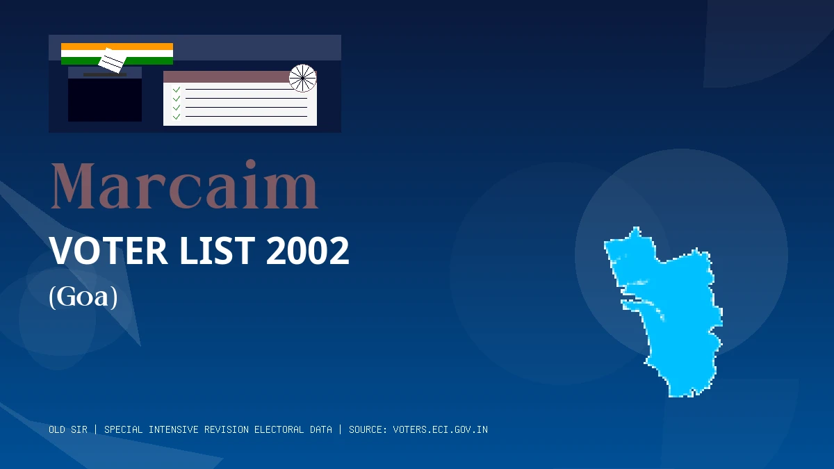 Marcaim Voter List 2002 PDF Download Goa