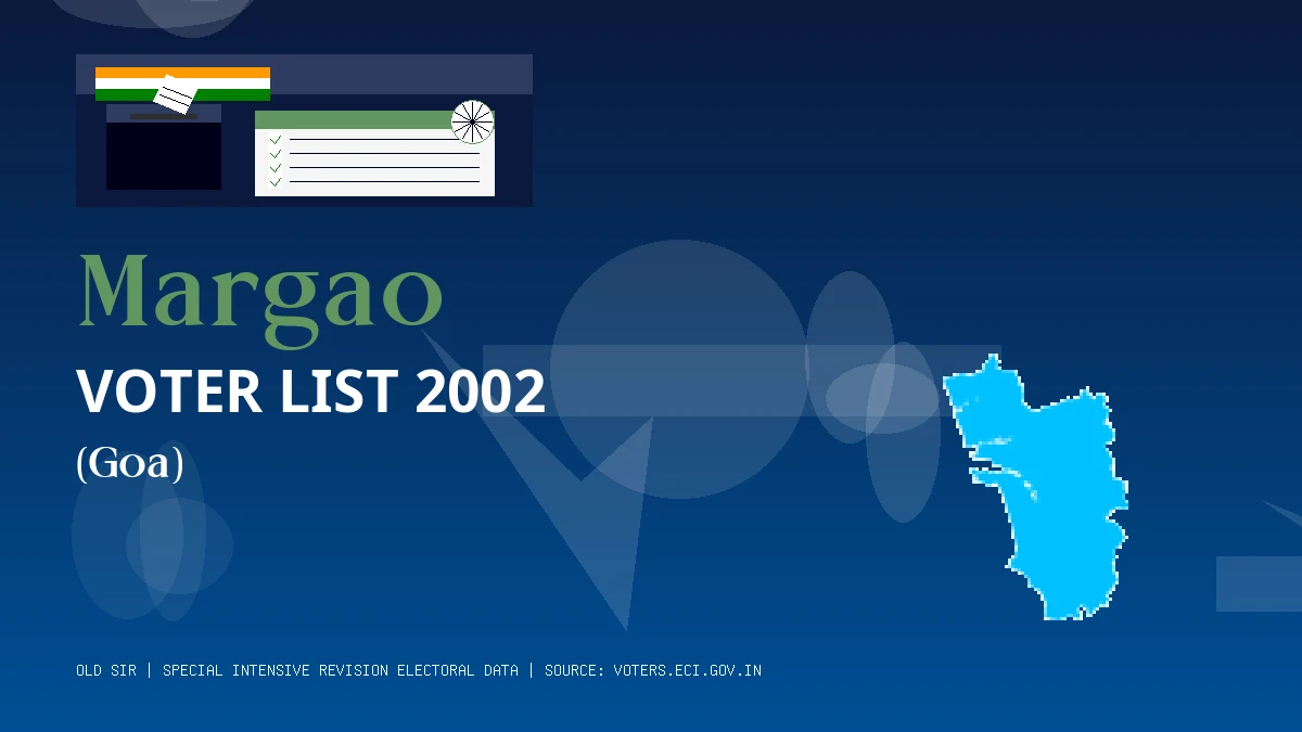 Margao Voter List 2002 PDF Download Goa