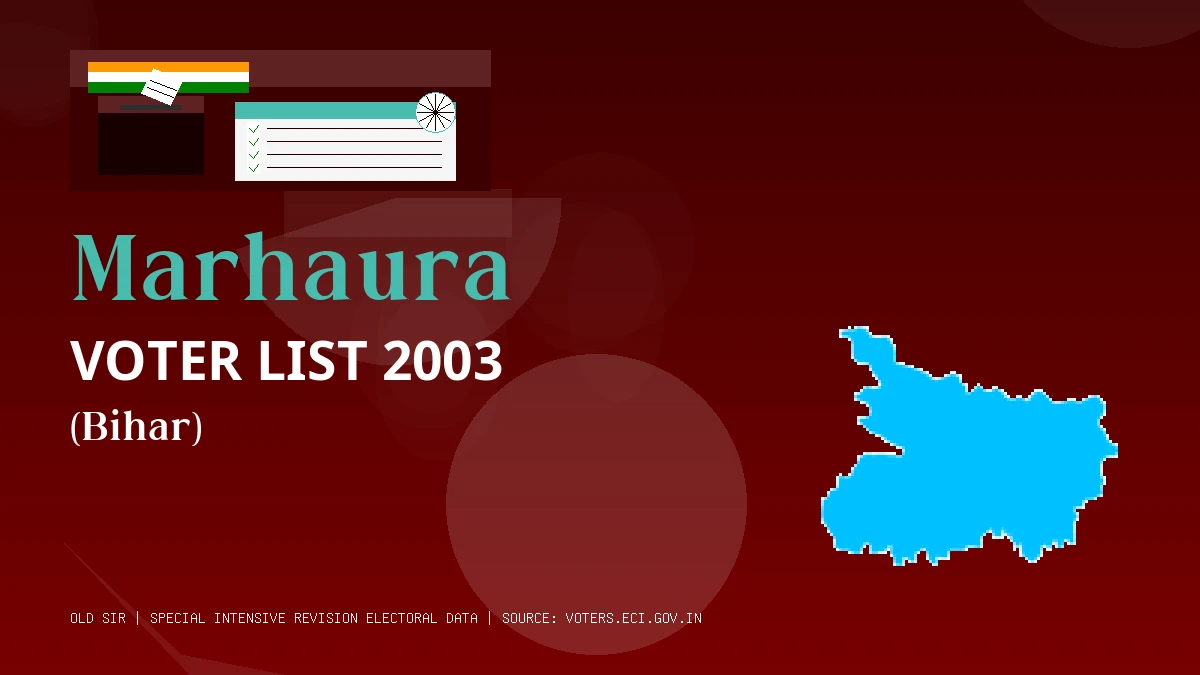 Marhaura Voter List 2003 PDF Download Bihar