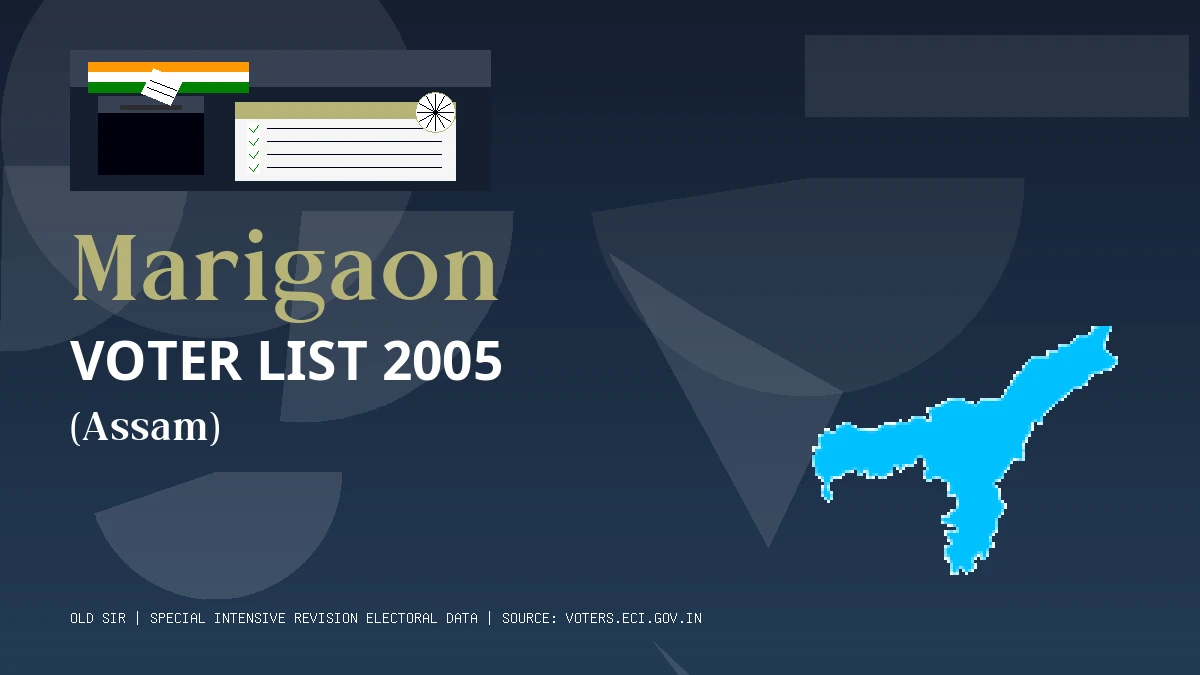 Marigaon Voter List 2005 PDF Download Assam