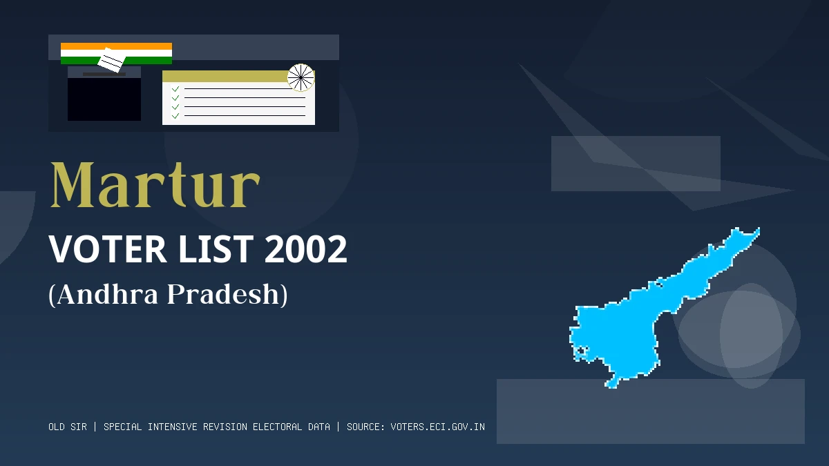 Martur Voter List 2002 PDF Download Andhra Pradesh