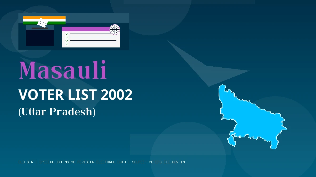 Masauli Voter List 2002 PDF Download Uttar Pradesh