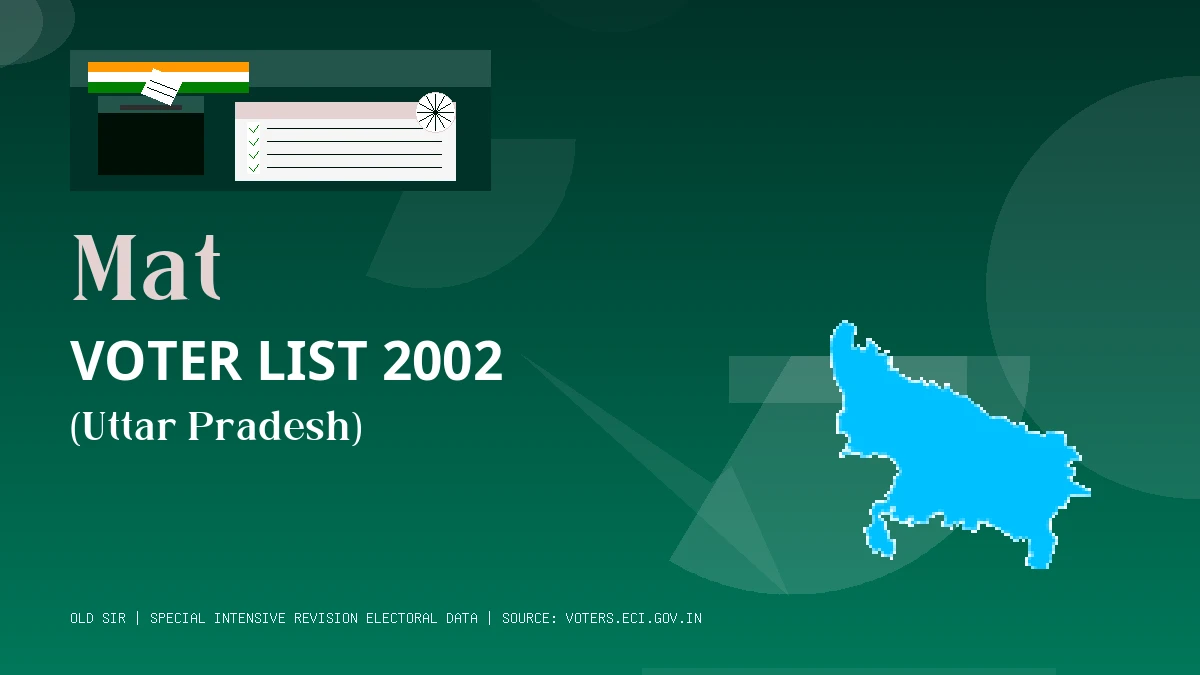 Mat Voter List 2002 PDF Download Uttar Pradesh