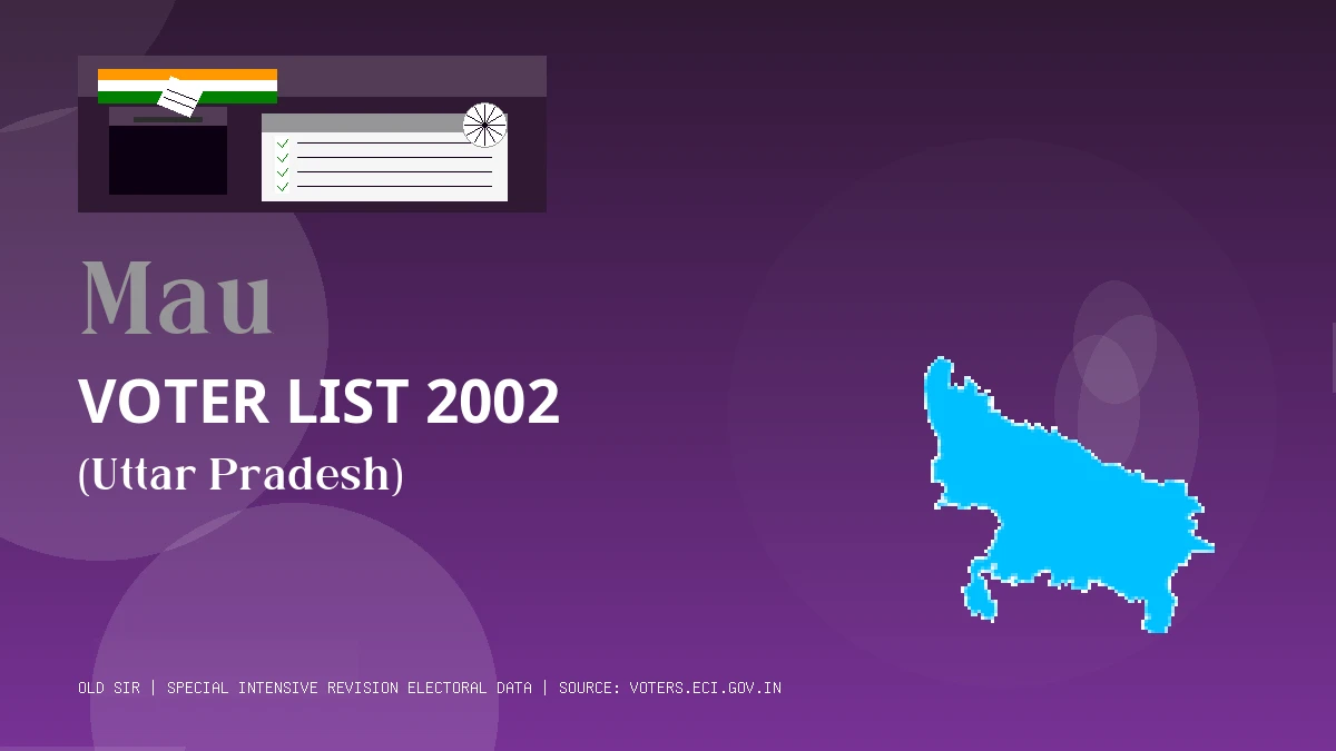 Mau Voter List 2002 PDF Download Uttar Pradesh