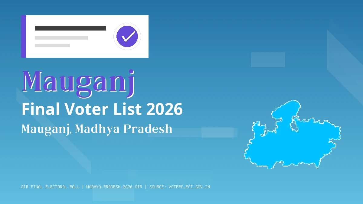 Mauganj Final Voter List 2026 Madhya Pradesh