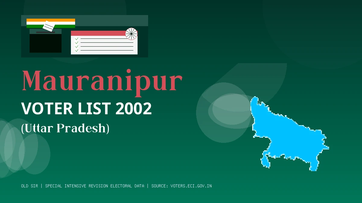 Mauranipur Voter List 2002 PDF Download Uttar Pradesh