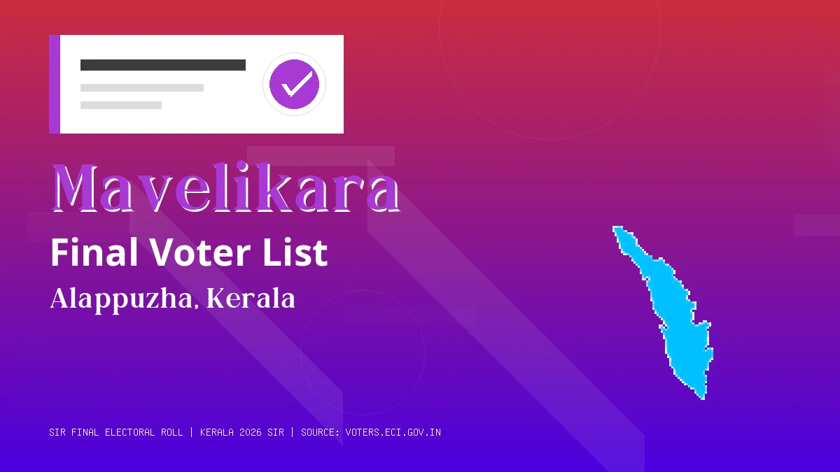 Mavelikara Final Voter List Kerala