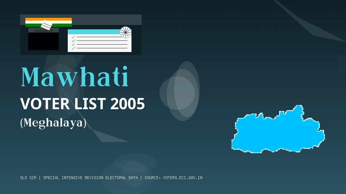 Mawhati Voter List 2005 PDF Download Meghalaya