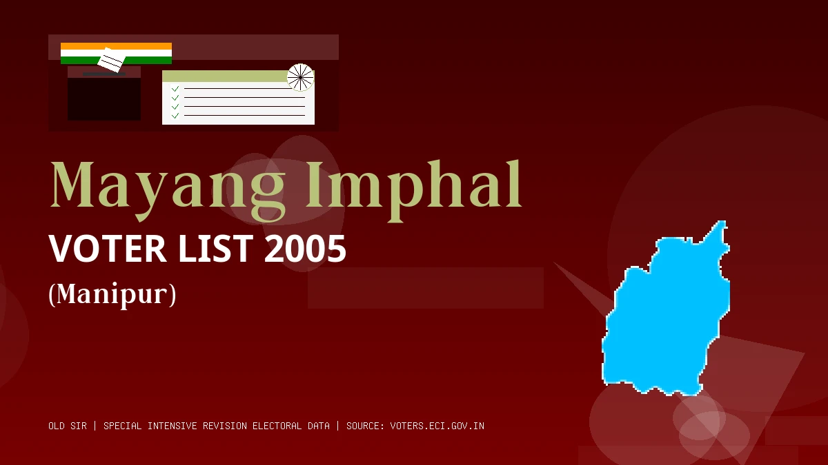 Mayang Imphal Voter List 2005 PDF Download Manipur