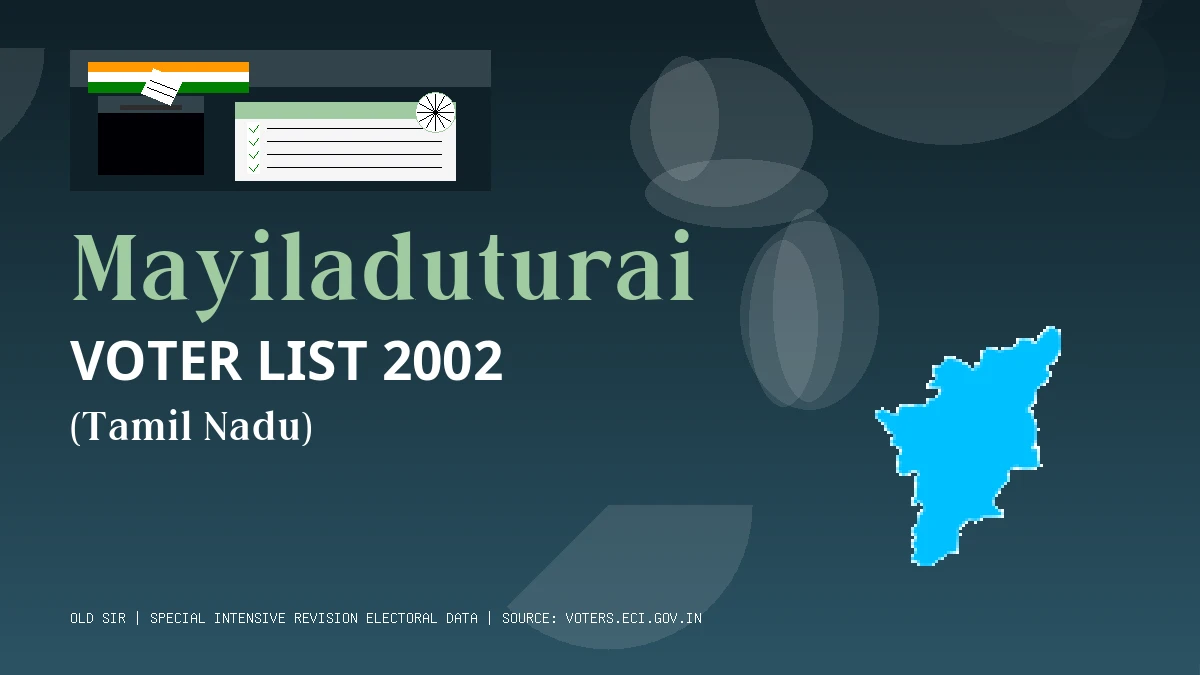 Mayiladuturai Voter List 2002 PDF Download Tamil Nadu