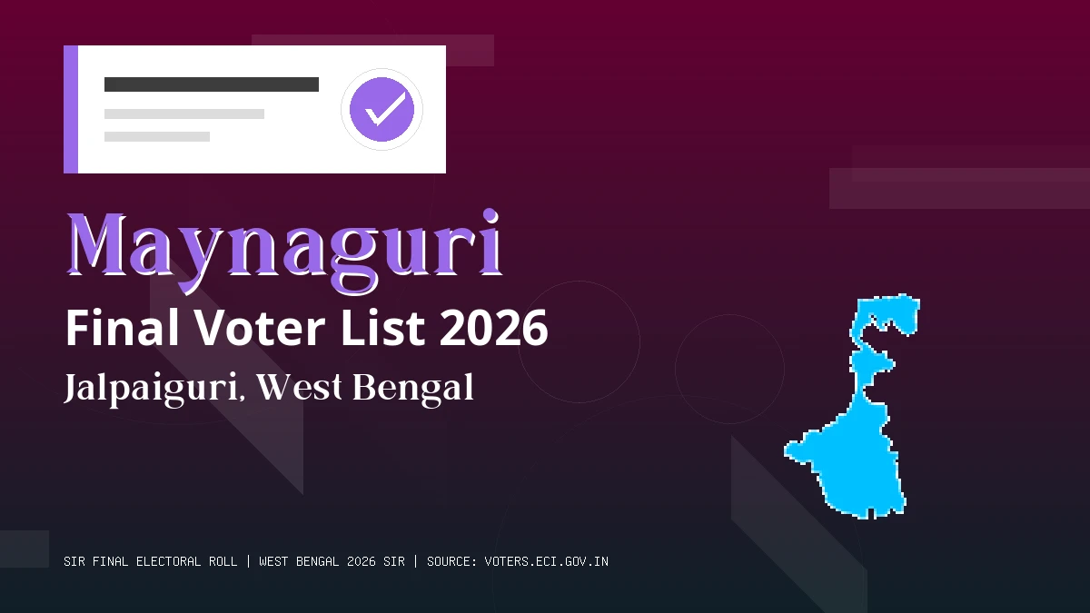 Maynaguri Final Voter List 2026 West Bengal