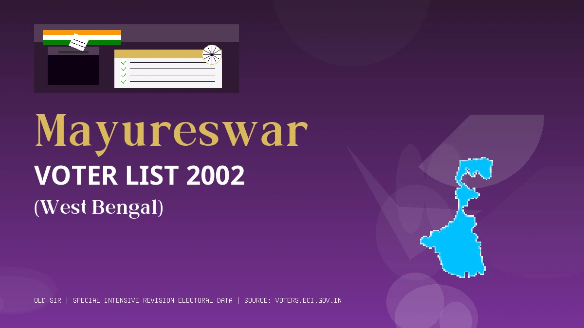 Mayureswar Voter List 2002 PDF Download West Bengal