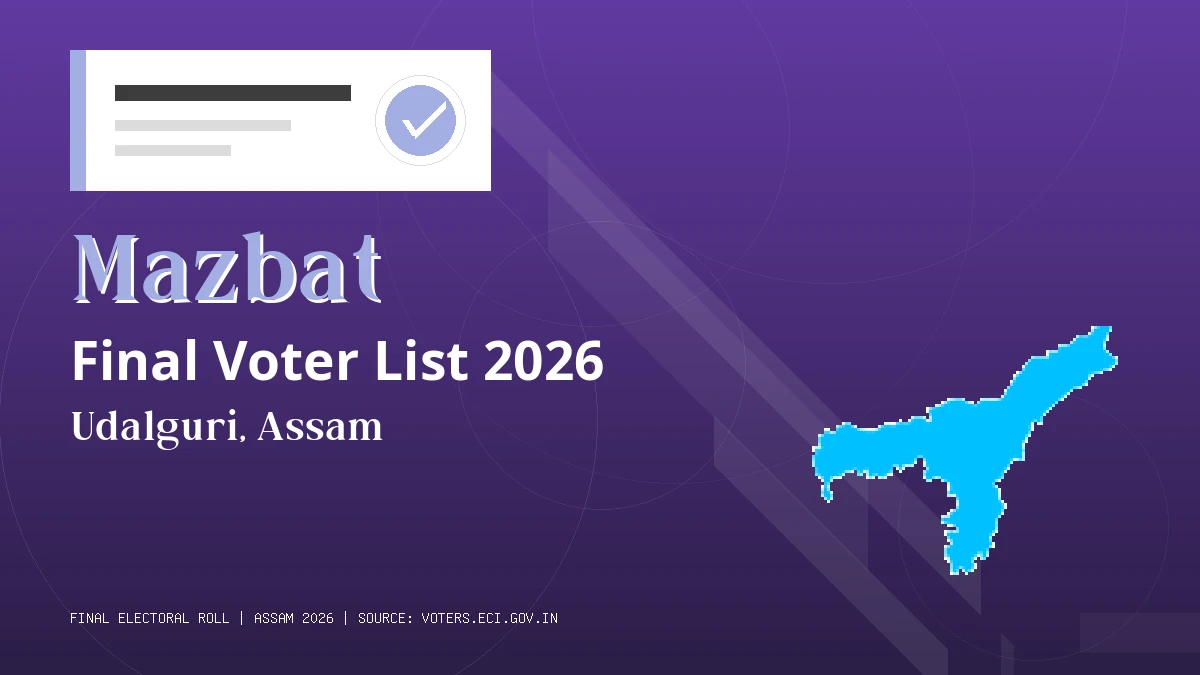 Mazbat Final Voter List 2026 Assam