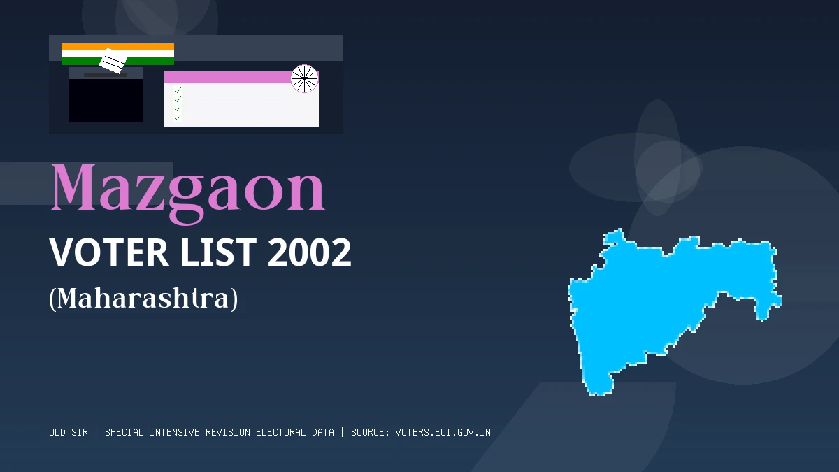 Mazgaon Voter List 2002 PDF Download Maharashtra