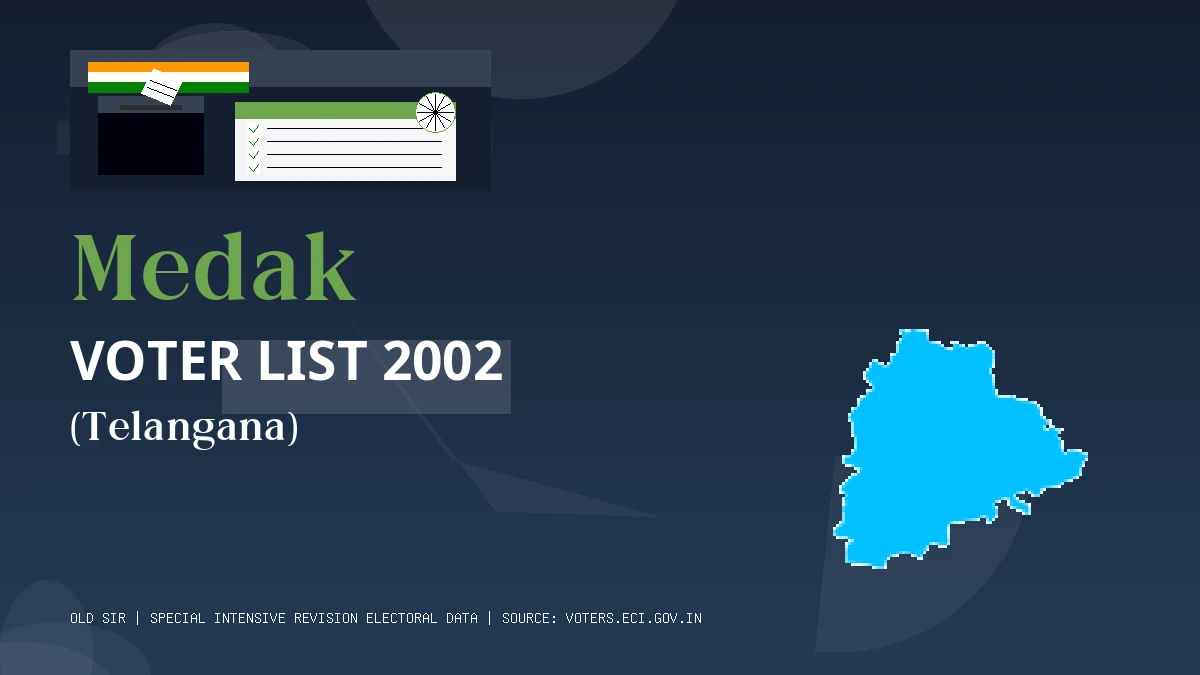 Medak Voter List 2002 PDF Download Telangana
