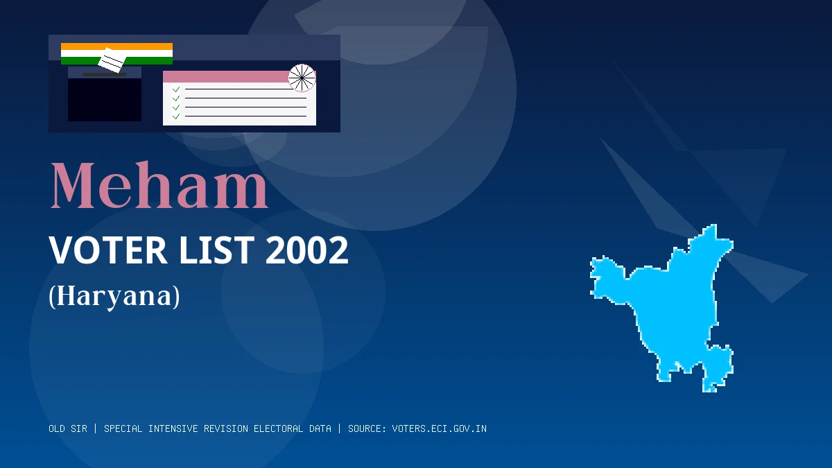 Meham Voter List 2002 PDF Download Haryana