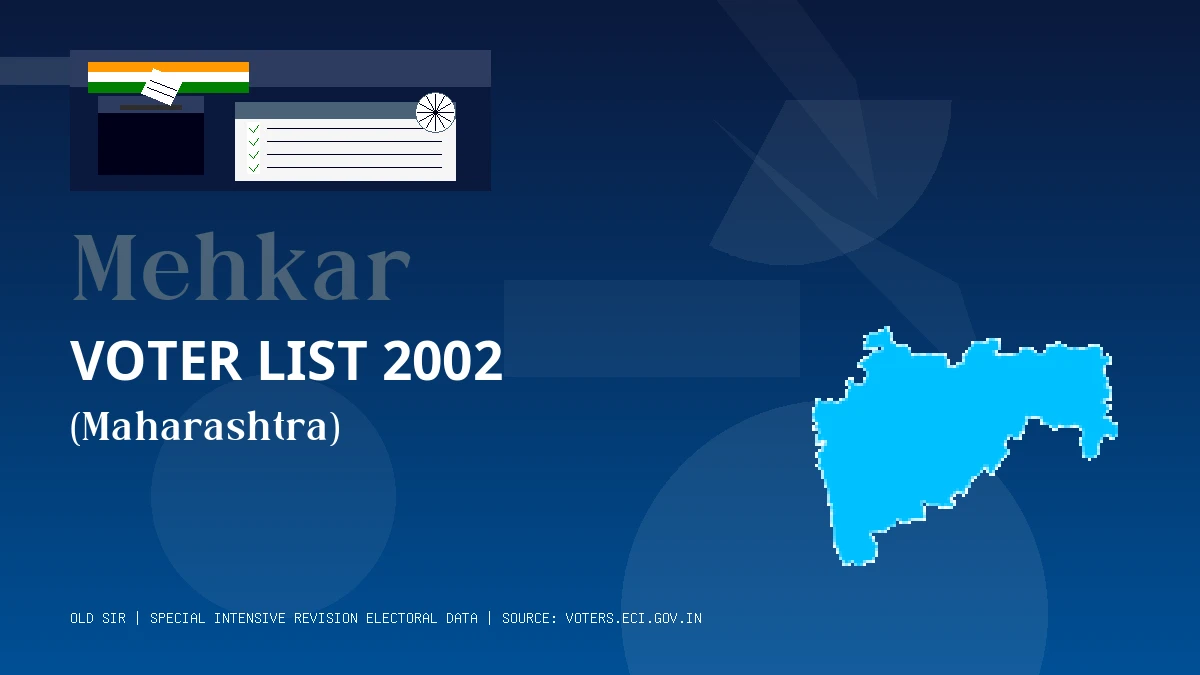 Mehkar Voter List 2002 PDF Download Maharashtra