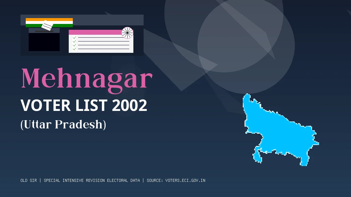 Mehnagar Voter List 2002 PDF Download Uttar Pradesh