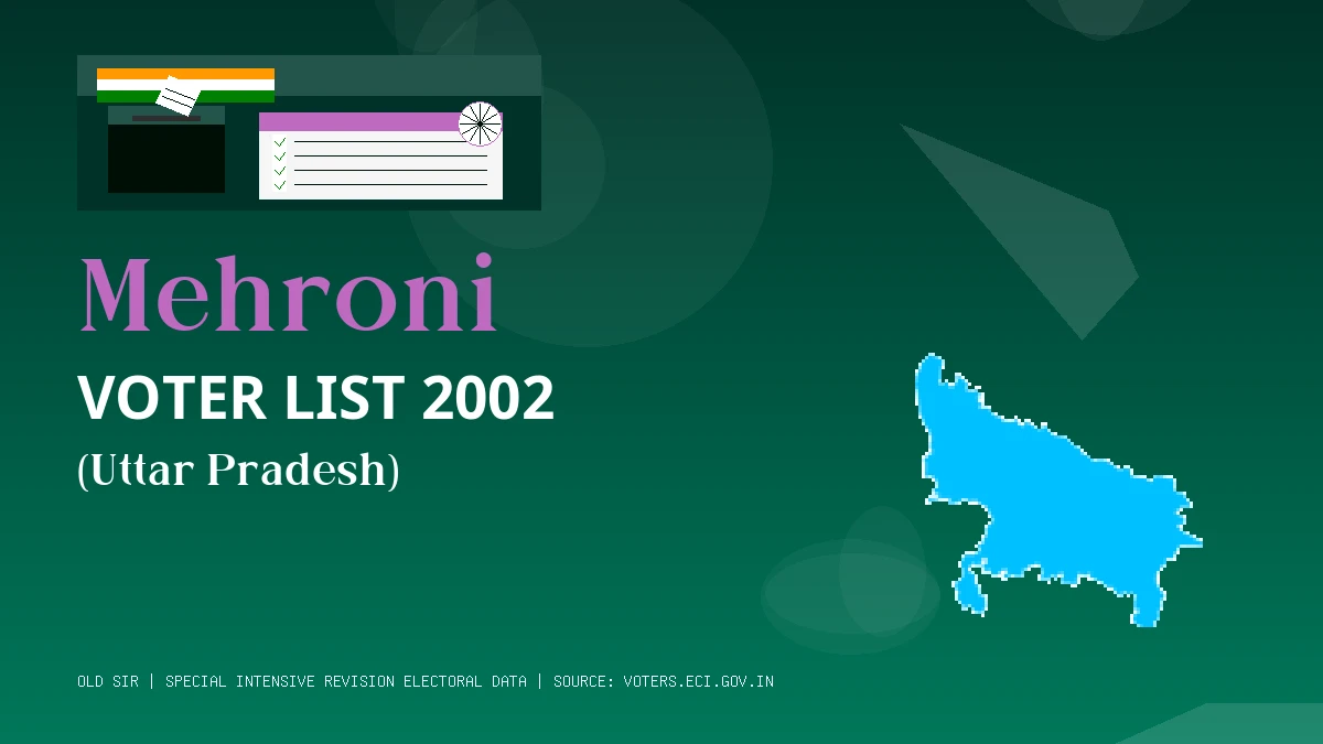 Mehroni Voter List 2002 PDF Download Uttar Pradesh