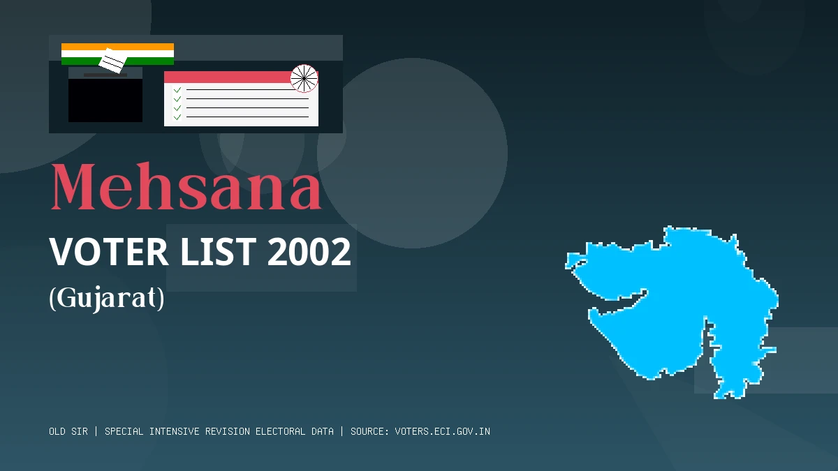 Mehsana Voter List 2002 PDF Download Gujarat