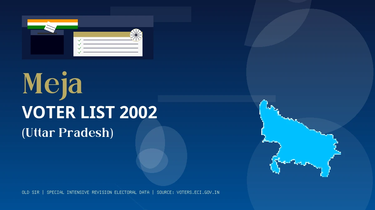 Meja Voter List 2002 PDF Download Uttar Pradesh
