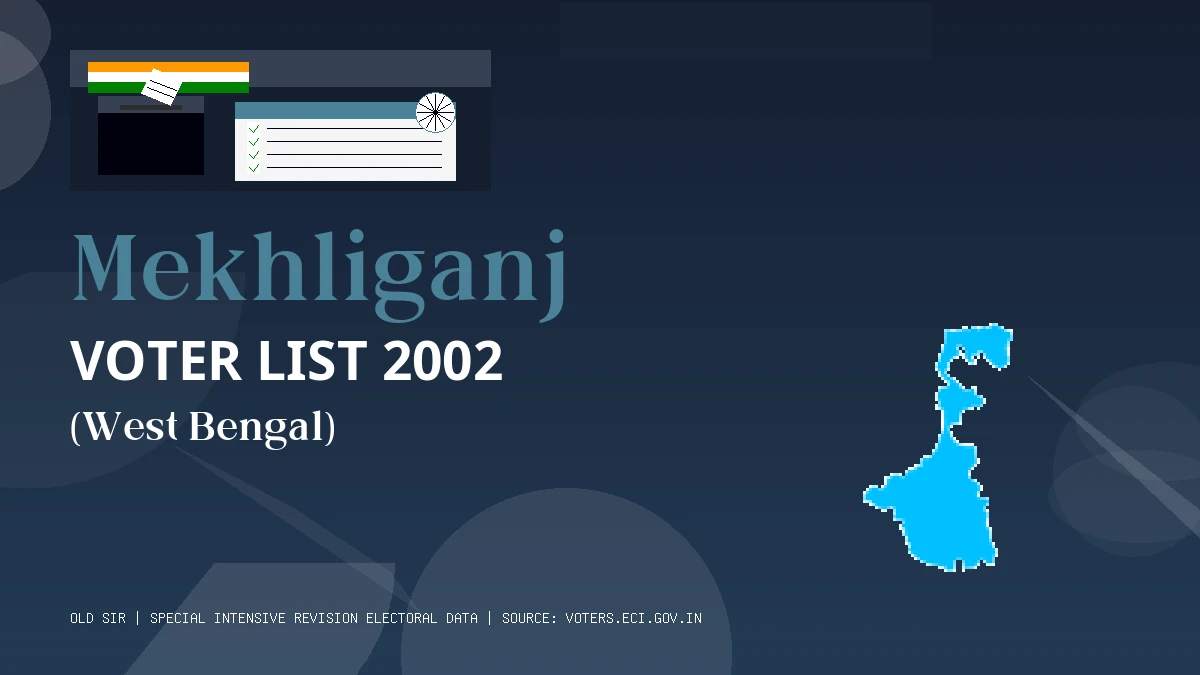 Mekhliganj Voter List 2002 PDF Download West Bengal