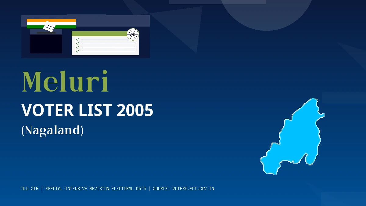 Meluri Voter List 2005 PDF Download Nagaland