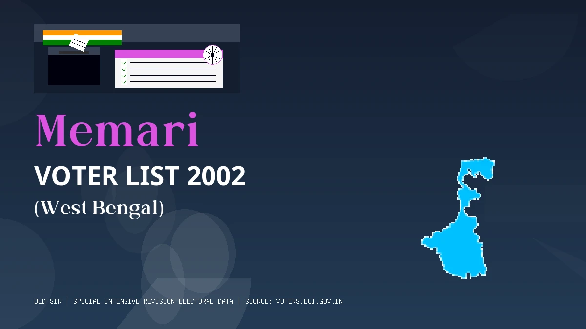 Memari Voter List 2002 PDF Download West Bengal