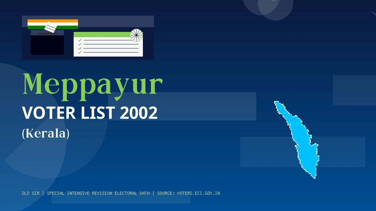 Meppayur Voter List 2002 PDF Download Kerala