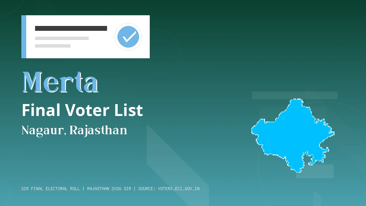 Merta Final Voter List Rajasthan