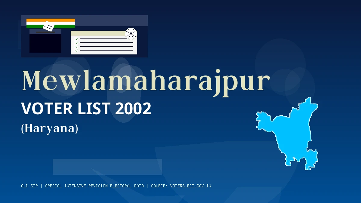 Mewlamaharajpur Voter List 2002 PDF Download Haryana