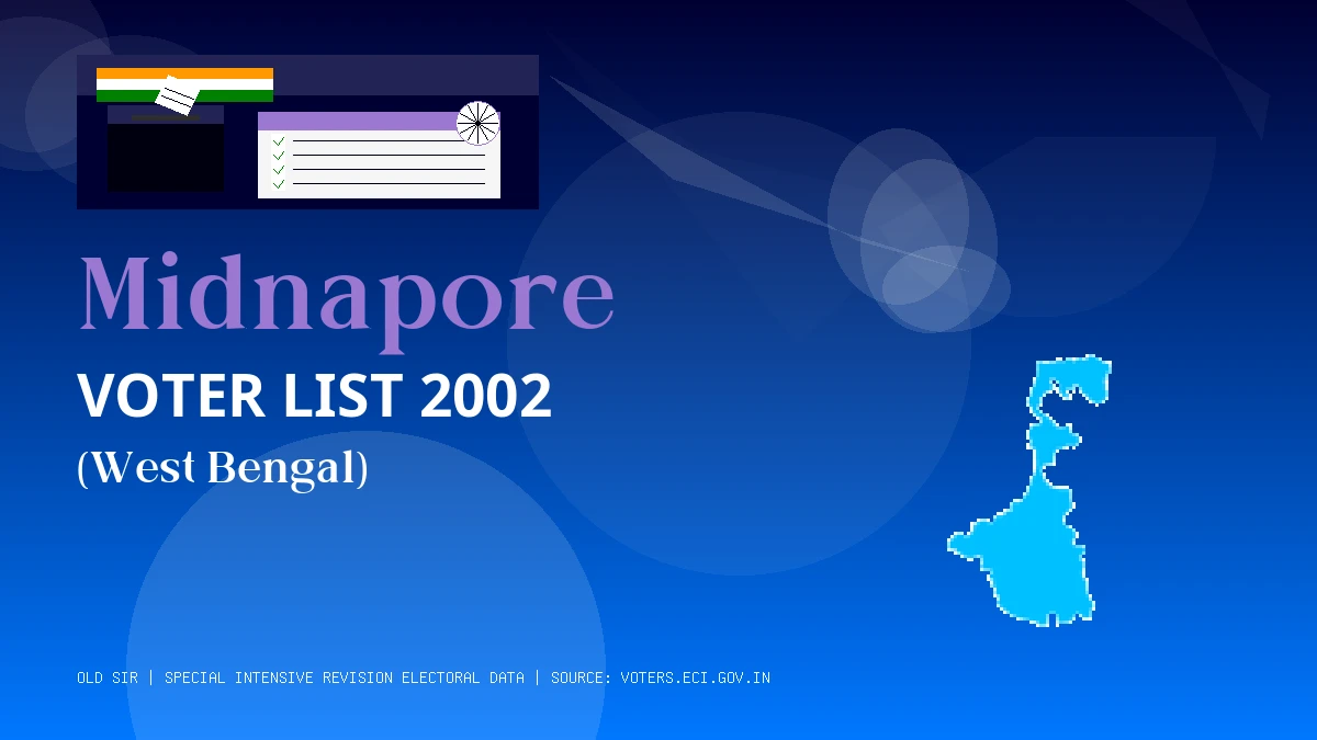 Midnapore Voter List 2002 PDF Download West Bengal
