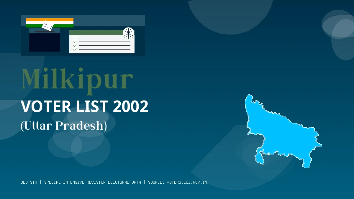 Milkipur Voter List 2002 PDF Download Uttar Pradesh