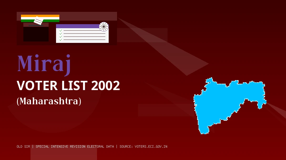 Miraj Voter List 2002 PDF Download Maharashtra