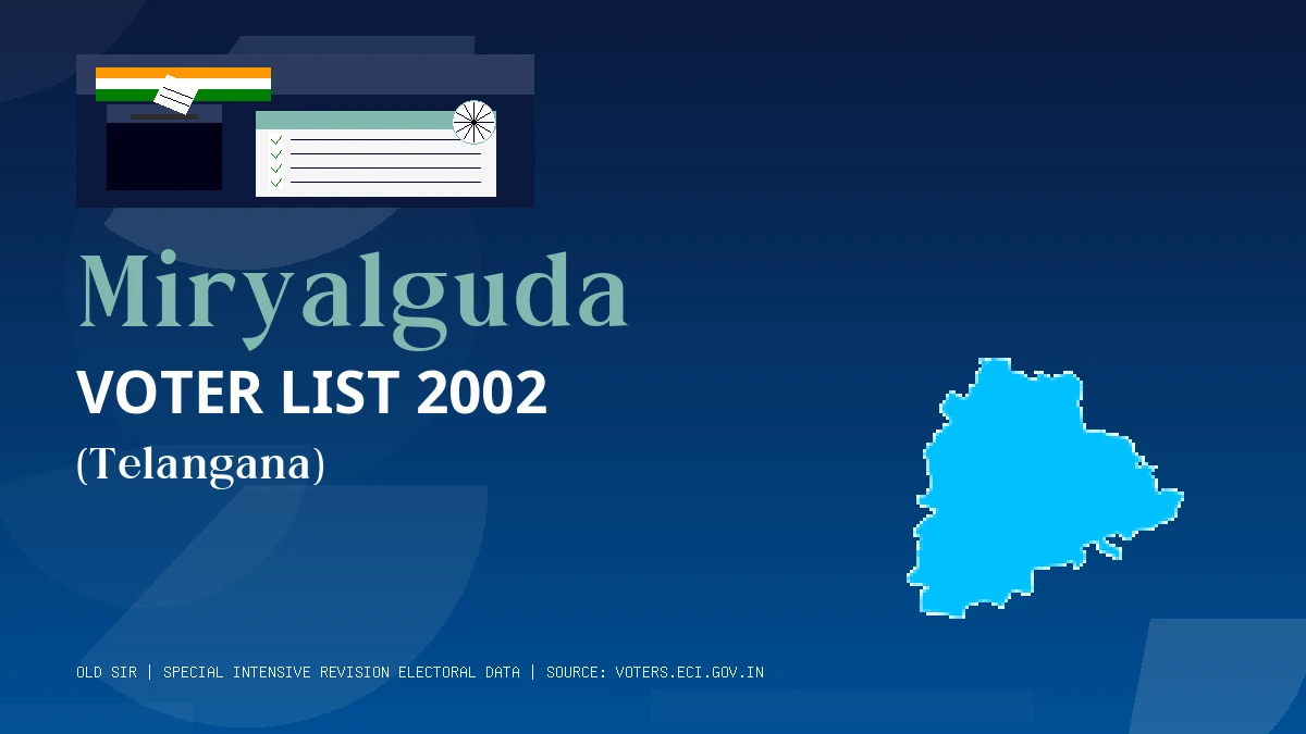 Miryalguda Voter List 2002 PDF Download Telangana