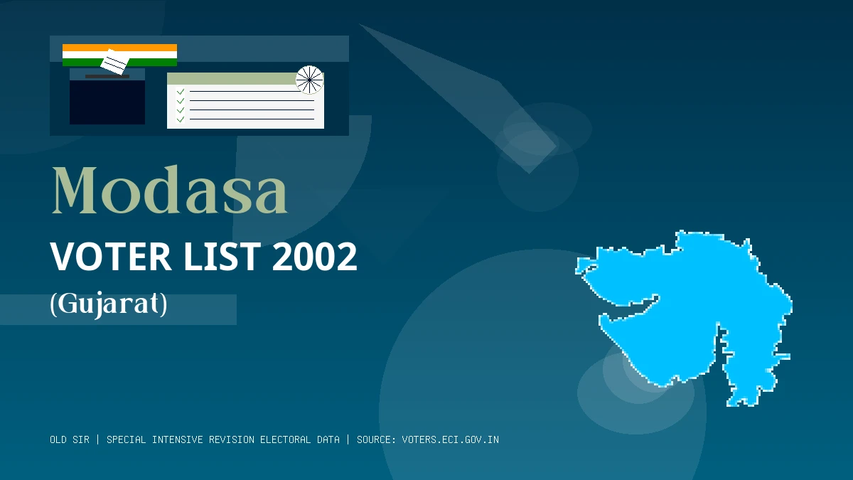 Modasa Voter List 2002 PDF Download Gujarat