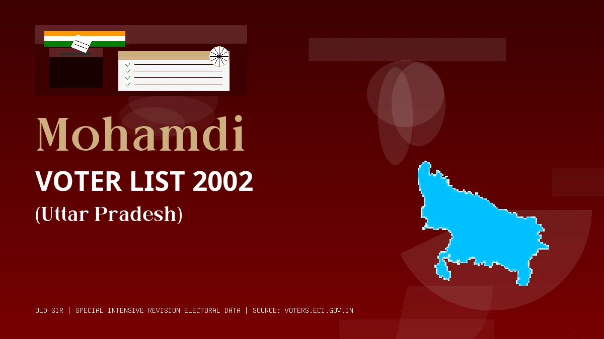 Mohamdi Voter List 2002 PDF Download Uttar Pradesh