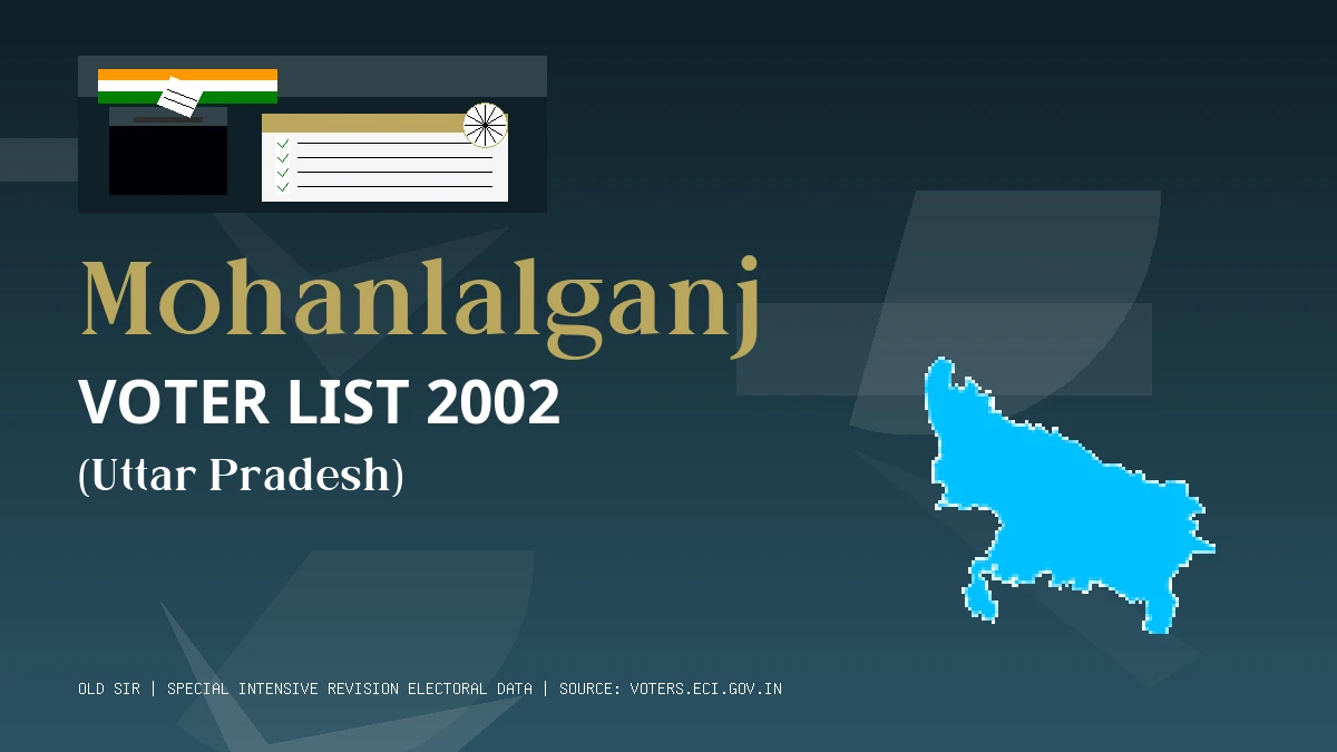 Mohanlalganj Voter List 2002 PDF Download Uttar Pradesh